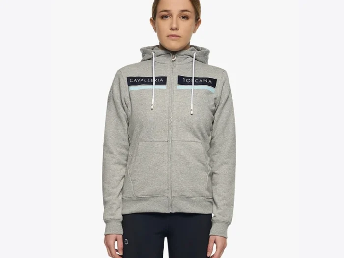 HOODIE CAVALLERIA TOSCANA FLOCKED STRIPE