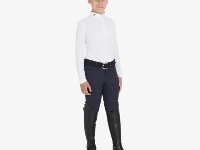 CAMISA EQUESTRO CONCURSO TRES BOTONES BLANCO