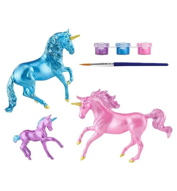 FAMILIA UNICORNIO BREYER X3 PAINT & PLAY