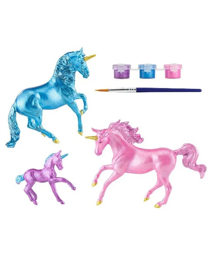 FAMILIA UNICORNIO BREYER X3 PAINT & PLAY